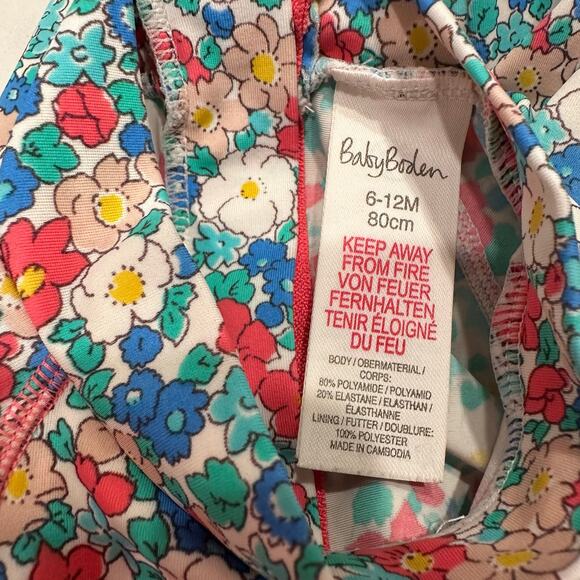 Baby Boden Floral Rashguard Swimsuit - Picture 8 of 8